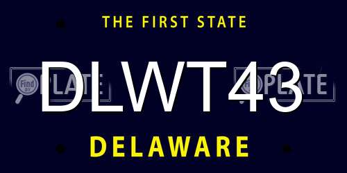 DLWT43 Delaware License Plate