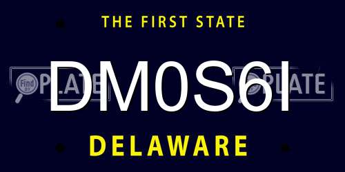 DM0S6I Delaware License Plate