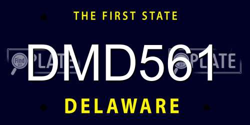 DMD561 Delaware License Plate