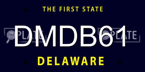 DMDB61 Delaware License Plate