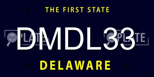 DMDL33 Delaware License Plate