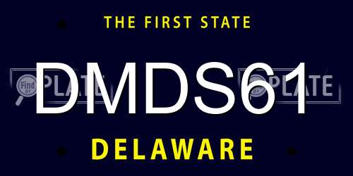 DMDS61 Delaware License Plate