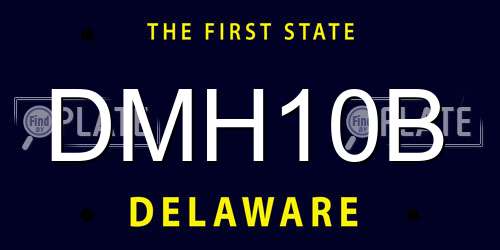 DMH10B Delaware License Plate