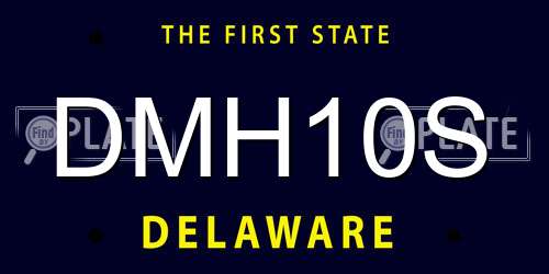 DMH10S Delaware License Plate