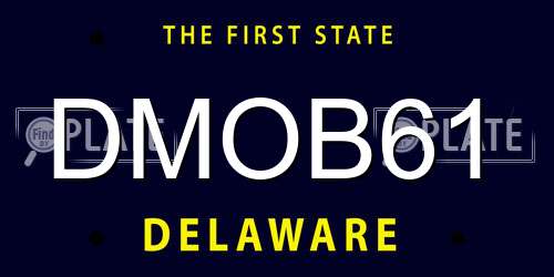 DMOB61 Delaware License Plate