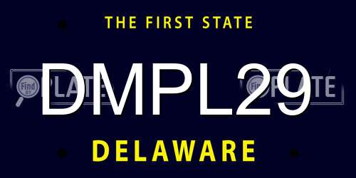 DMPL29 Delaware License Plate