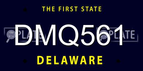 DMQ561 Delaware License Plate