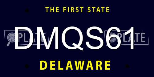 DMQS61 Delaware License Plate