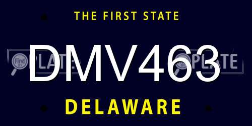 DMV463 Delaware License Plate