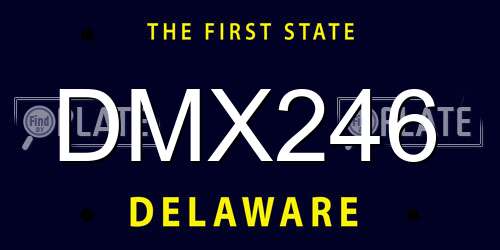 DMX246 Delaware License Plate