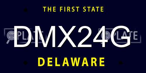 DMX24G Delaware License Plate