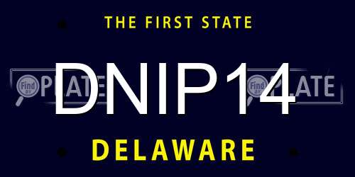 DNIP14 Delaware License Plate