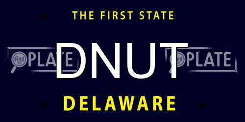 DNUT Delaware License Plate