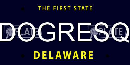 DOGRESQ Delaware License Plate