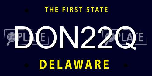 DON22Q Delaware License Plate