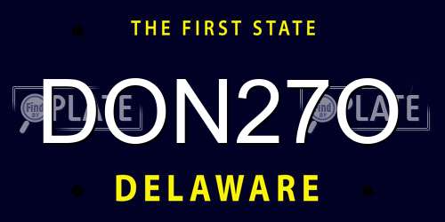 DON27O Delaware License Plate