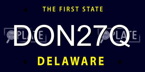DON27Q Delaware License Plate