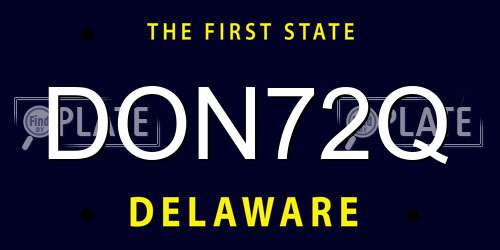 DON72Q Delaware License Plate