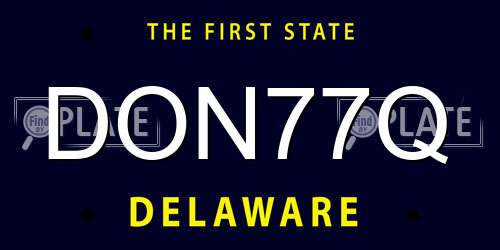 DON77Q Delaware License Plate
