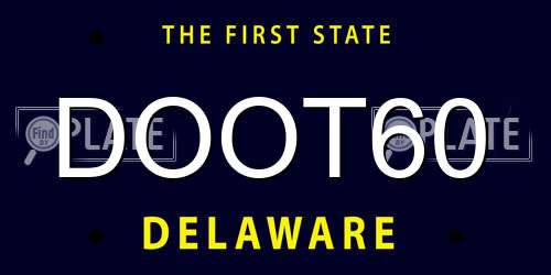 DOOT60 Delaware License Plate