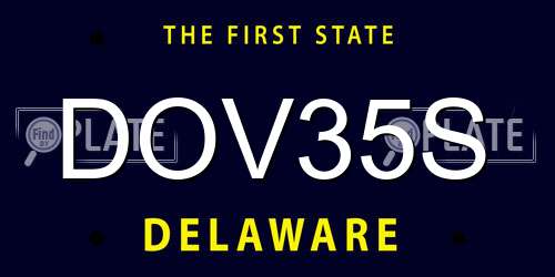 DOV35S Delaware License Plate