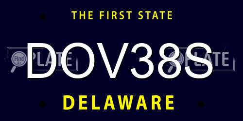 DOV38S Delaware License Plate