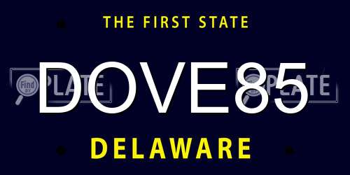 DOVE85 Delaware License Plate