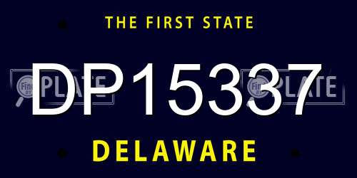 DP15337 Delaware License Plate