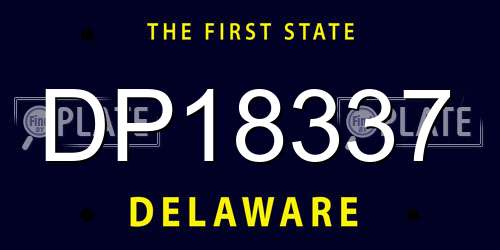 DP18337 Delaware License Plate