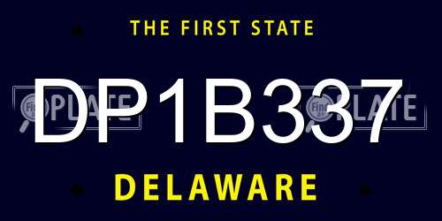 DP1B337 Delaware License Plate