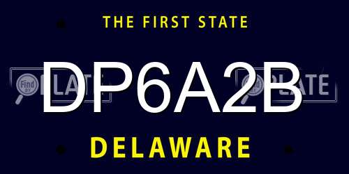 DP6A2B Delaware License Plate