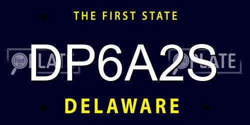 DP6A2S Delaware License Plate
