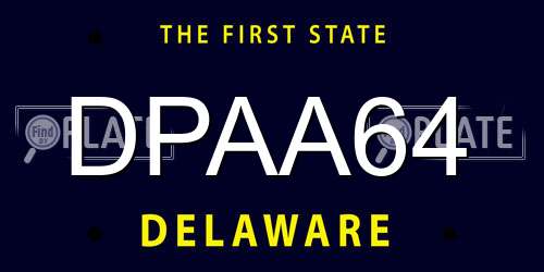 DPAA64 Delaware License Plate