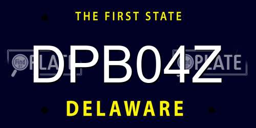 DPB04Z Delaware License Plate