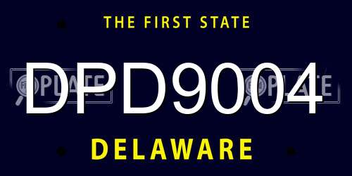 DPD9004 Delaware License Plate
