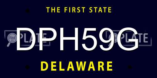 DPH59G Delaware License Plate