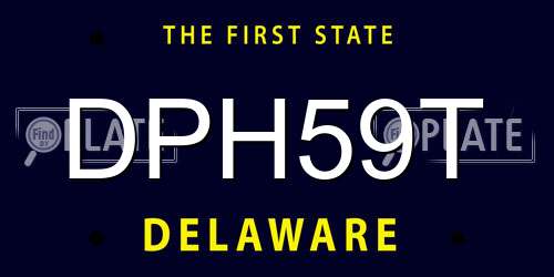 DPH59T Delaware License Plate