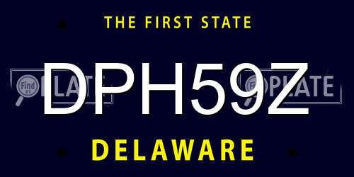 DPH59Z Delaware License Plate