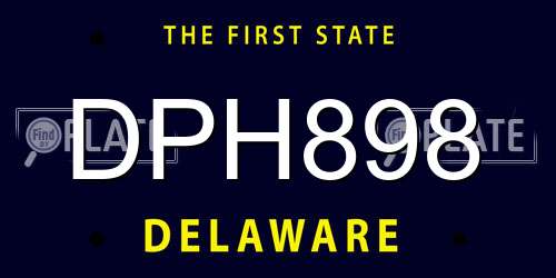 DPH898 Delaware License Plate