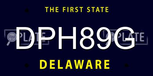 DPH89G Delaware License Plate