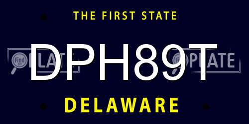 DPH89T Delaware License Plate