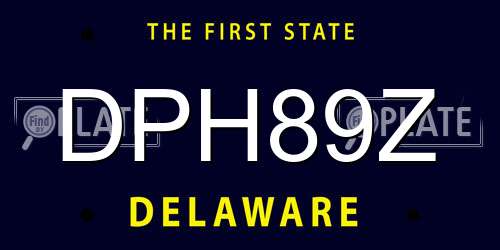 DPH89Z Delaware License Plate