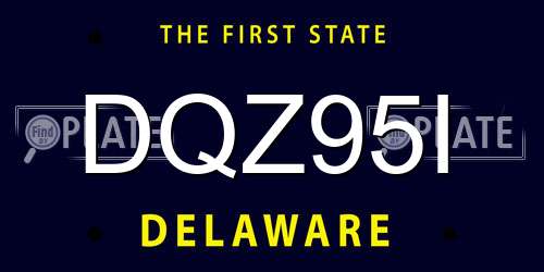 DQZ95I Delaware License Plate