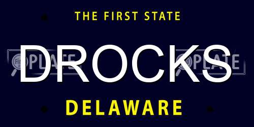 DROCKS Delaware License Plate