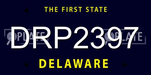 DRP2397 Delaware License Plate