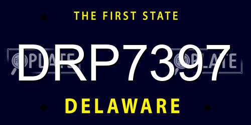 DRP7397 Delaware License Plate