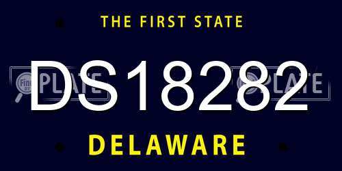 DS18282 Delaware License Plate