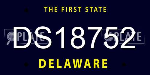 DS18752 Delaware License Plate