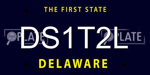 DS1T2L Delaware License Plate