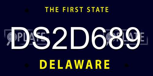 DS2D689 Delaware License Plate